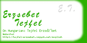 erzsebet tejfel business card